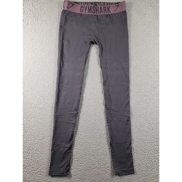 Gymshark Pants Women's Small Gray Pull On Leggings Nylon Stretch Casual Yoga - Picture 1 of 12